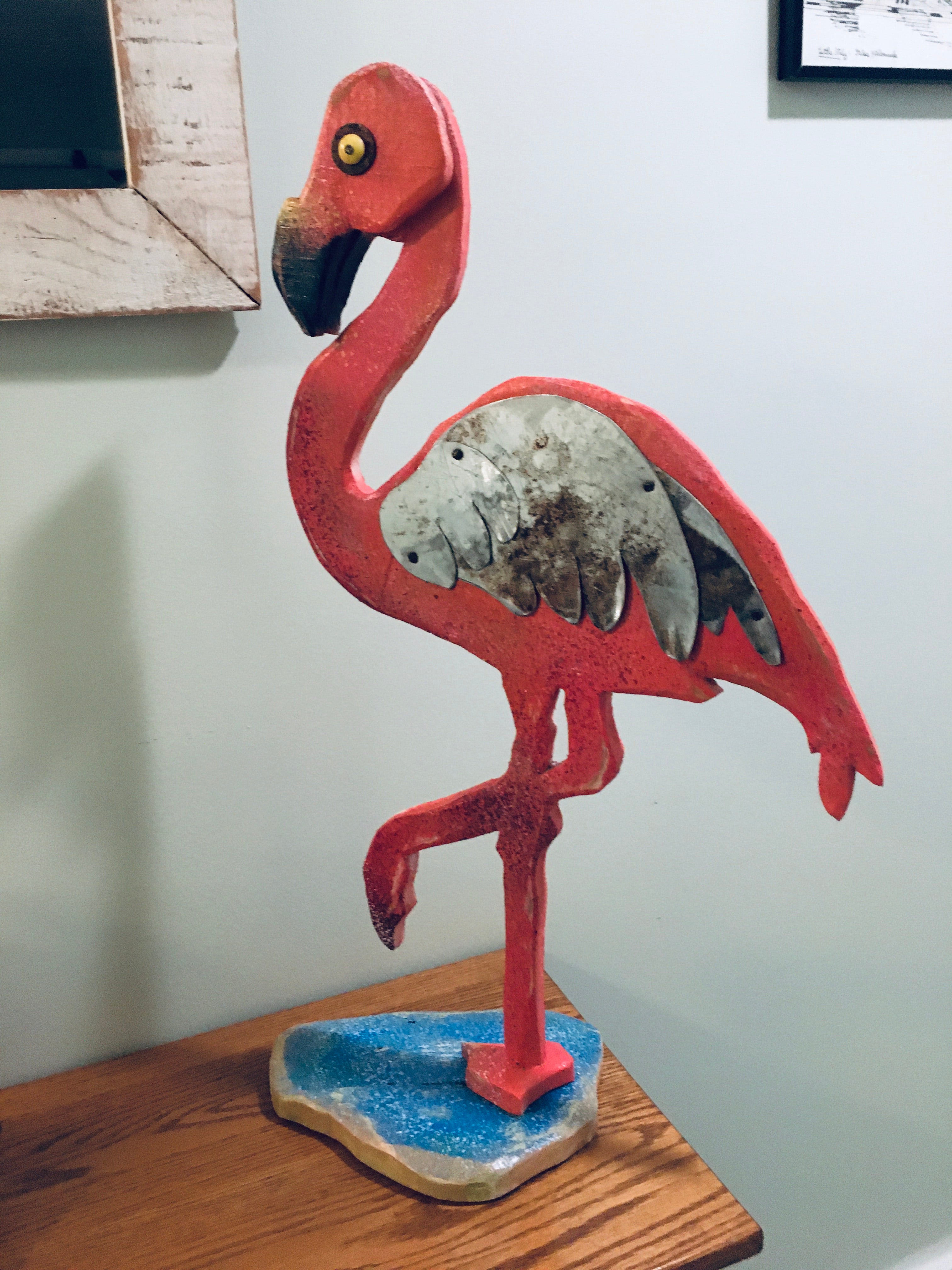 30” -32” Pink Flamingo ( Free Standing )